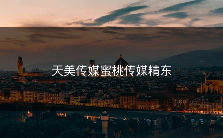 天美传媒蜜桃传媒精东