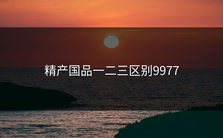 精产国品一二三区别9977