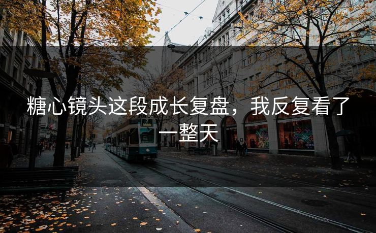 糖心镜头这段成长复盘，我反复看了一整天